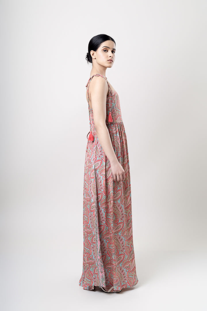 Tie-up Maxi Dress