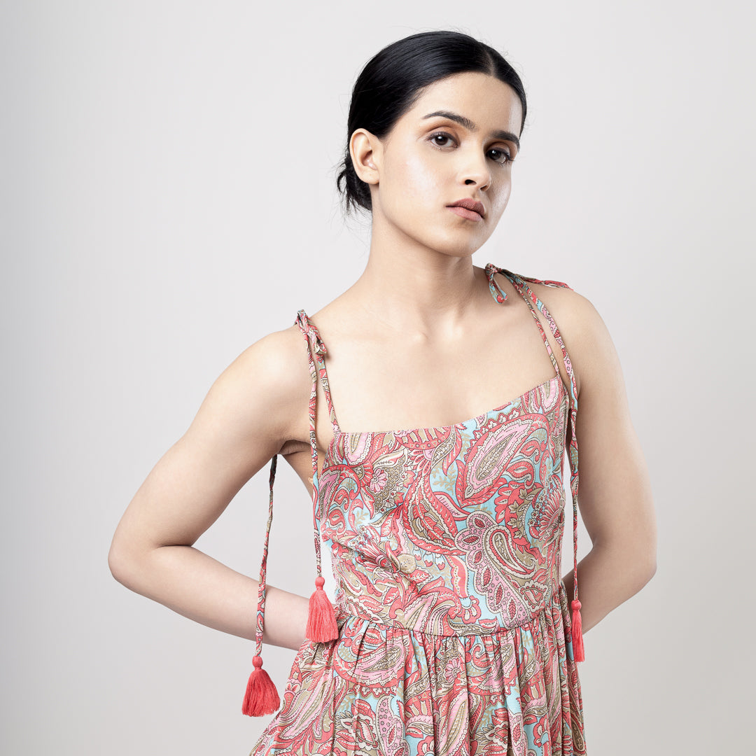 Tie-up Maxi Dress
