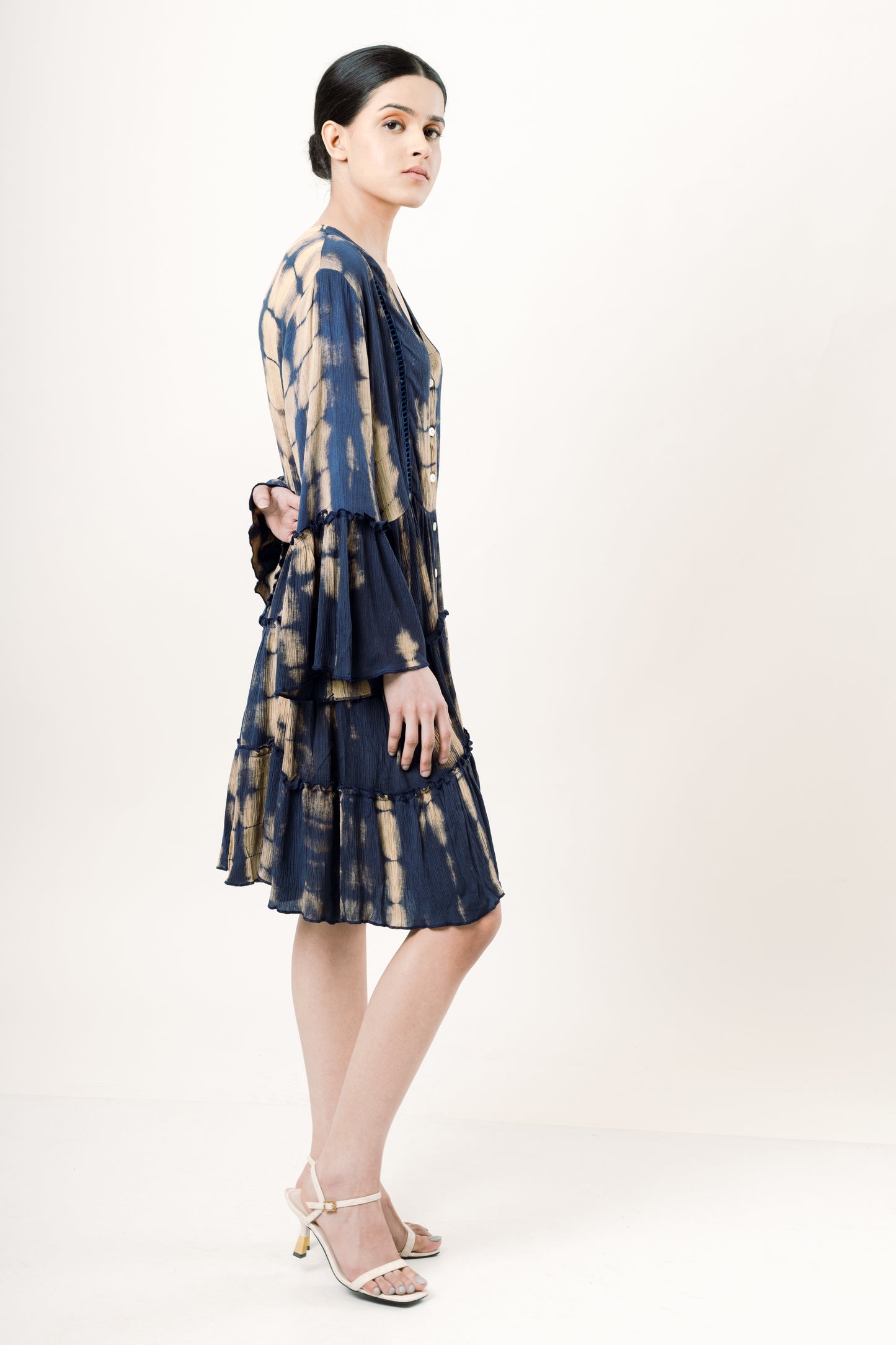 TIERED SHIRT DRESS
