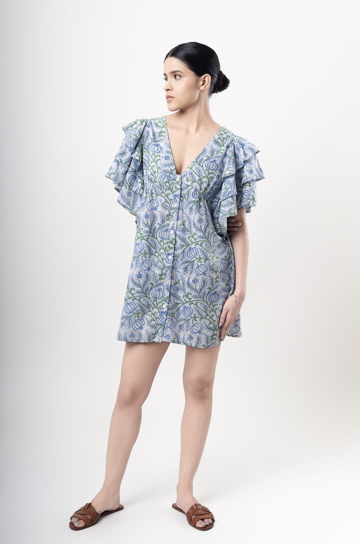 Dandelion Buttoned Mini Dress