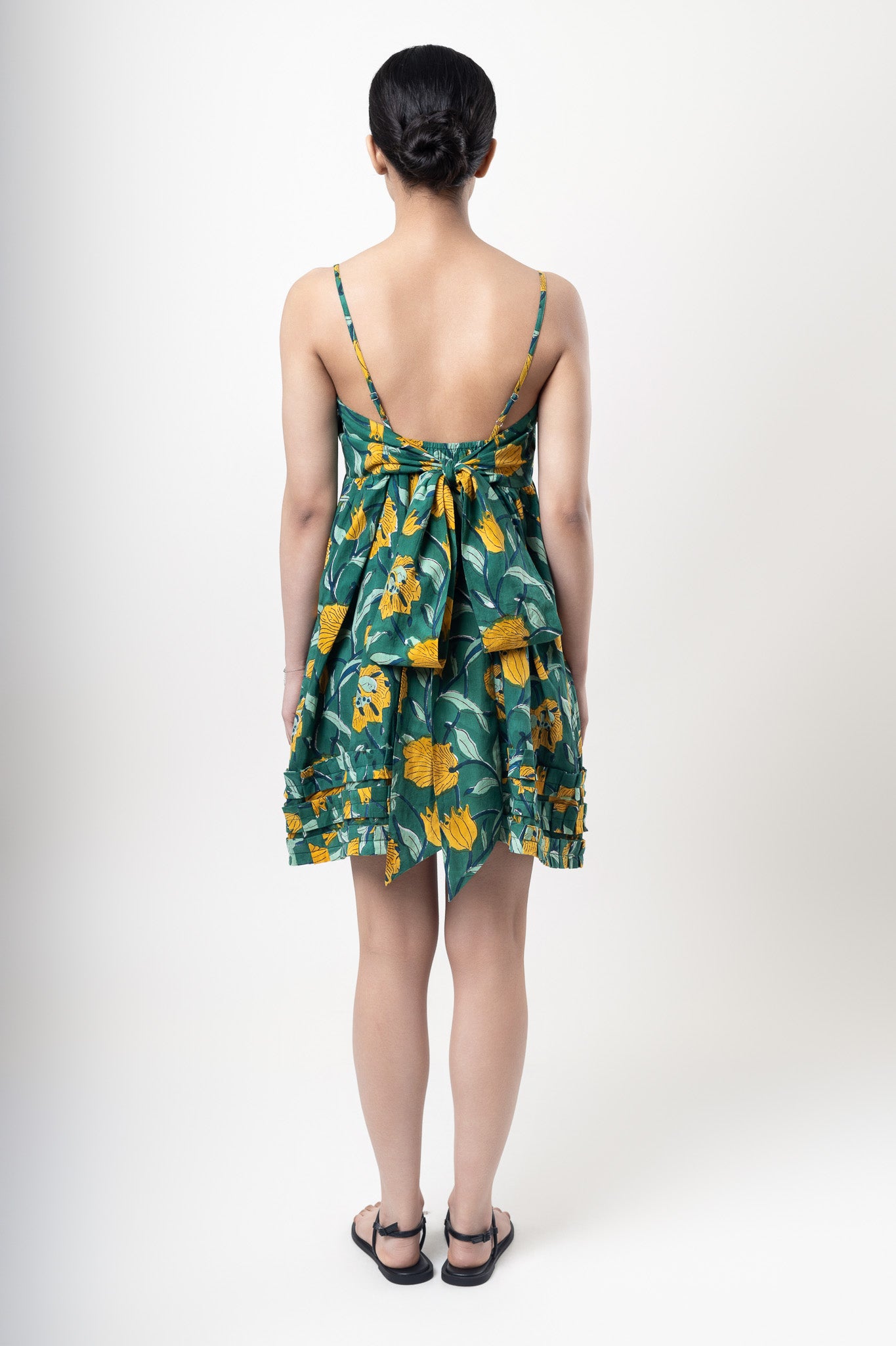 Poppies Bow Back Mini Dress