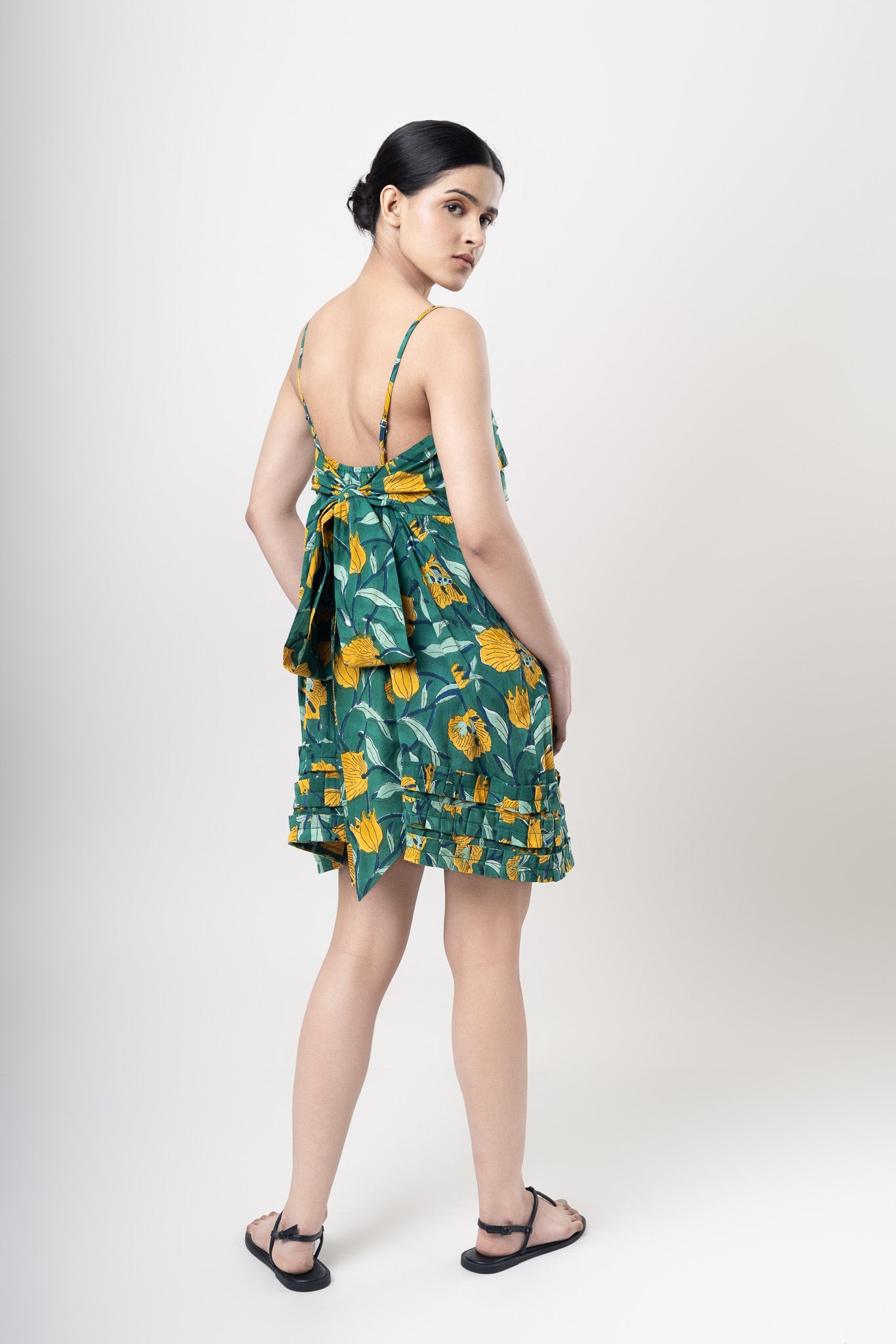 Poppies Bow Back Mini Dress
