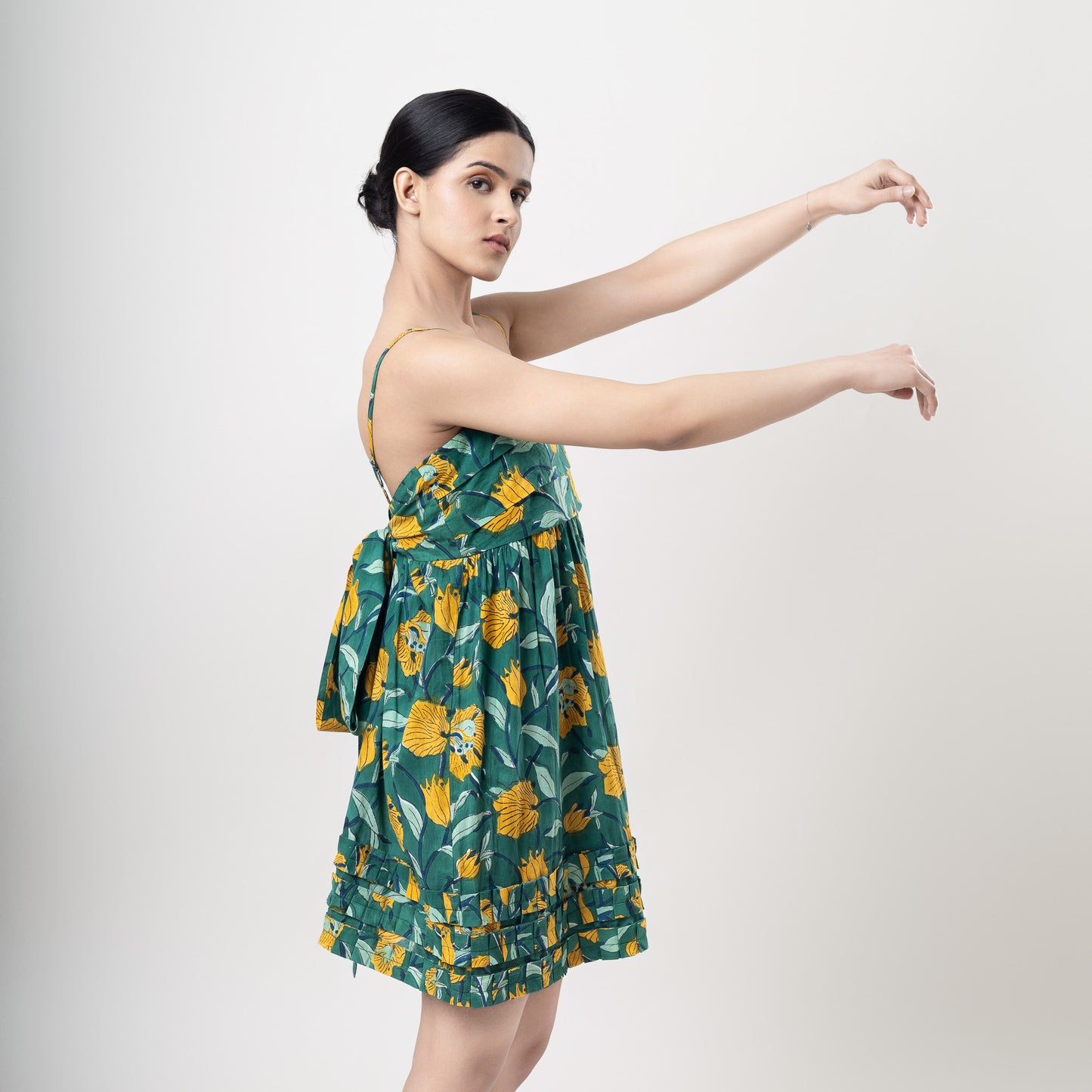 Poppies Bow Back Mini Dress