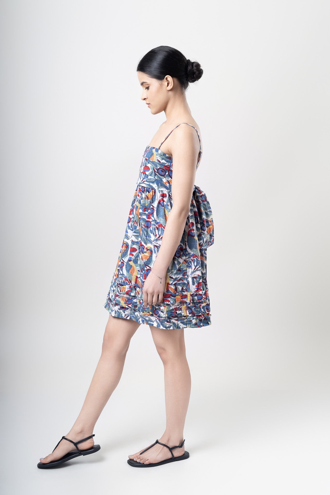 Macaw Bow Back Mini Dress