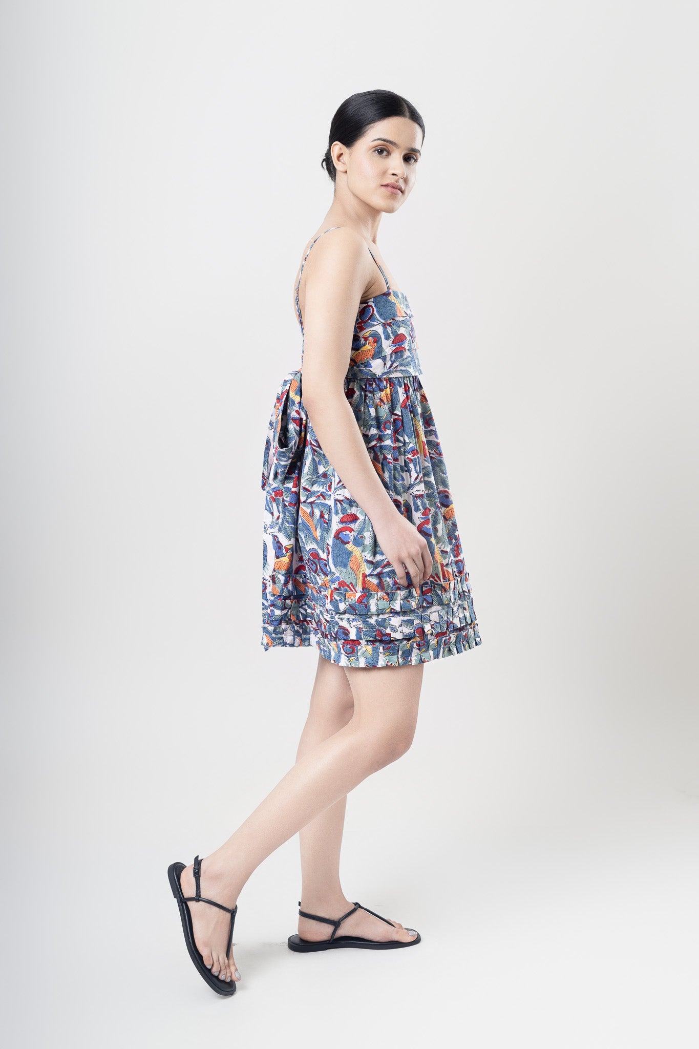 Macaw Bow Back Mini Dress