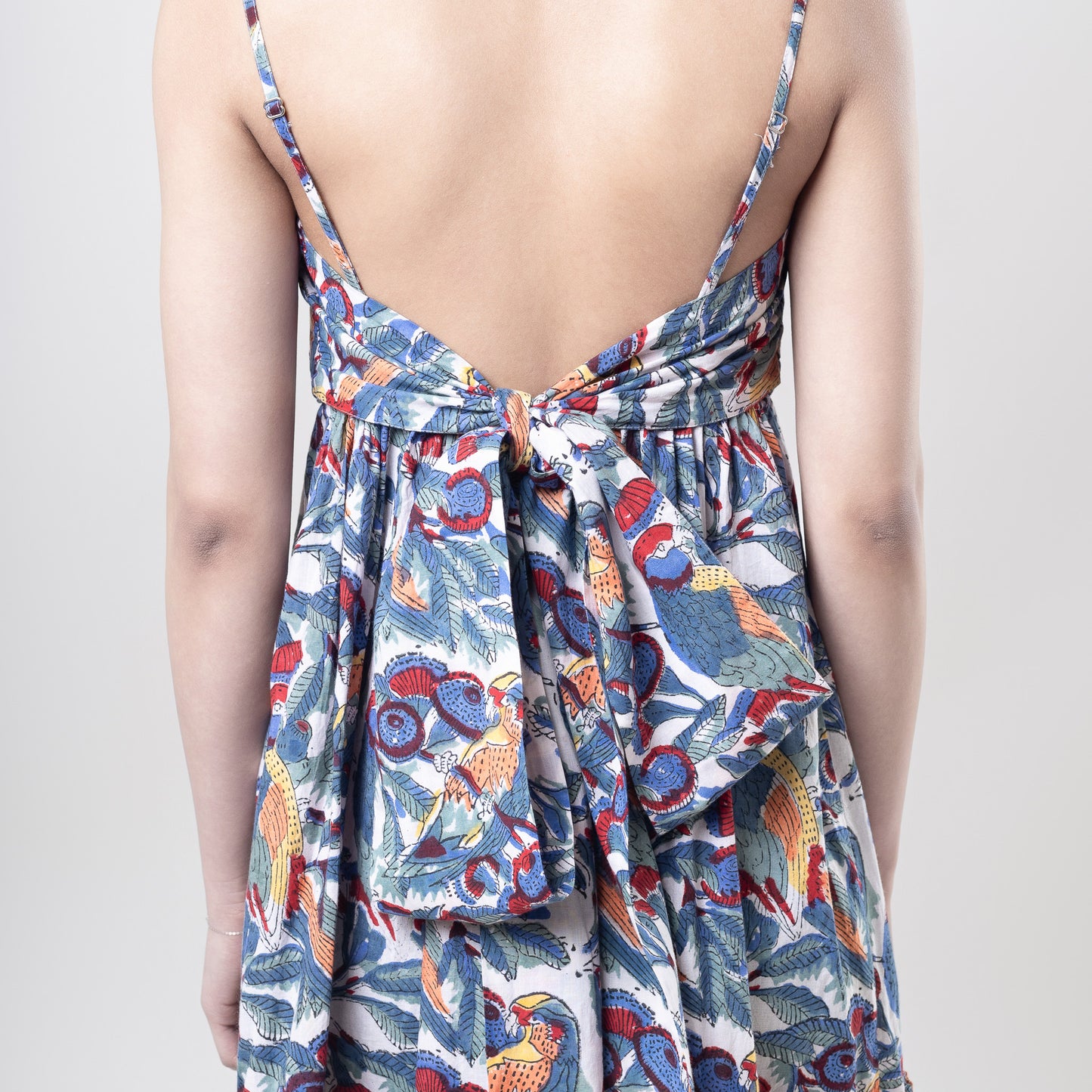 Macaw Bow Back Mini Dress