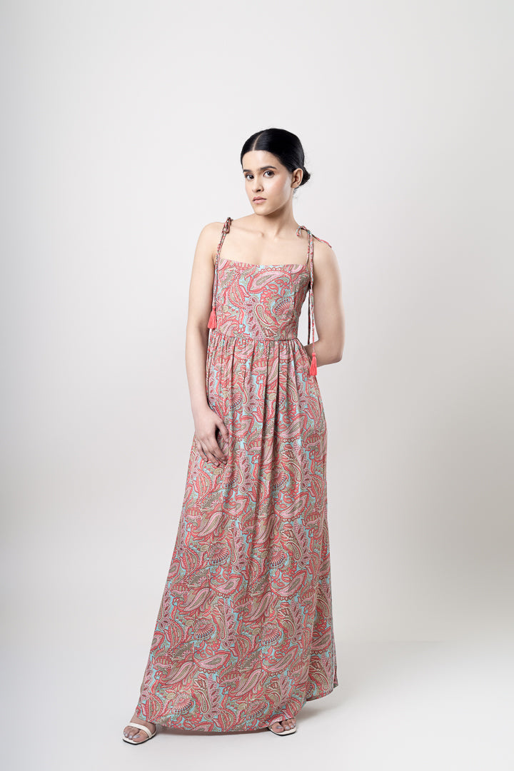 Tie-up Maxi Dress