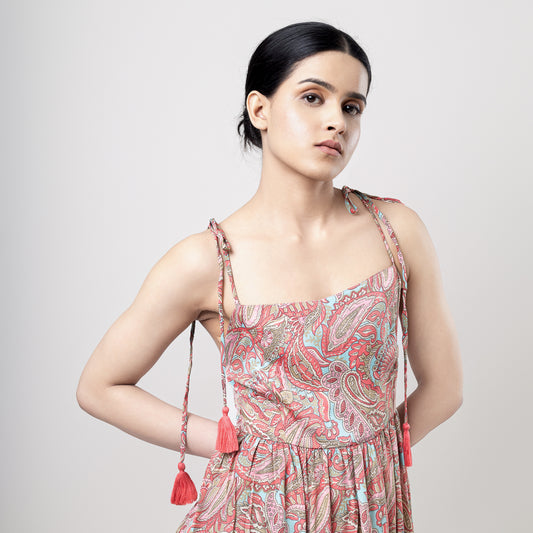 Tie-up Maxi Dress